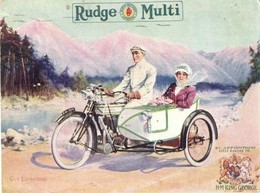 T2/T3 Rudge Multi Motorcycle With Sidecar By Rudge-Whitworth Cycles, Advertisement Card. S: Guy Lipscombe (11,5 Cm X 8,5 - Zonder Classificatie