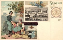 ** T2 Cacao Suchard. Swiss Chocolate Advertisement, Coat Of Arms. Art Nouveau Litho - Non Classés