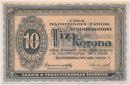 Boldogasszony / Hadifogolytábor 1916.05.01. 10K Arab Sorozat és Sorszámmal T:II Hajtatlan, Sarokhajtás, Kis Szakadás 
Ad - Unclassified