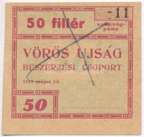 Budapest 1919. 50f 'Vörös Ujság' T:I- - Unclassified