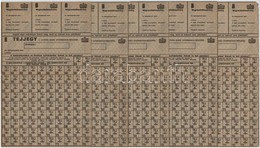 ~1940. 'Tejjegy' Megrendel?szelvényekkel (5x) Hátoldalunk Kézzel írt Naplórészlet(?) T:III - Ohne Zuordnung