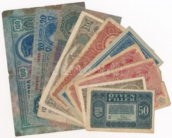 1912-1920. 10db-os Vegyes Magyar Korona Bankjegy Tétel T:III,III-,IV - Ohne Zuordnung