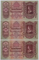 1930. 100P (3x) Egyik Csillagos Sorozatszámmal, Két Másik Egyugrásos Sorszámkövet? T:I - Non Classificati