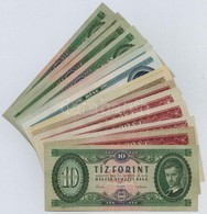 Vegyes: 18db-os Forint Bankjegy Tétel, Közte 1949. 100Ft, 1962. 10Ft Fordított Hátlapi Alapnyomattal és Néhány Bankjegy  - Ohne Zuordnung
