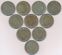 1938. 2P Ag 'Madonna' (10x) T:2 Patina 
Adamo P7 - Zonder Classificatie