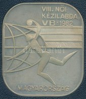 1982. 'VIII. N?i Kézilabda VB - Magyarország' Ag Emlékérem Eredeti Tokban Tanúsítvánnyal (25g/0.800/35x40mm) T:1 (eredet - Non Classés