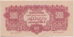 Csehszlovákia 1944. 500K 'SPECIMEN(MINTA)' Perforációval T:I
Czechoslovakia 1944. 500 Korun With 'SPECIMEN' Perforation  - Ohne Zuordnung