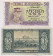 Csehszlovákia 1945. 50K + 100K T:III-
Cezchoslovakia 1945. 50 Korun + 100 Korun C:VG
Krause 62, 63 - Non Classés