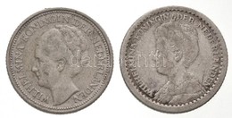 Hollandia 1917. 10c Ag + 1935. 10c Ag 'I. Vilma' T:2-,2
Netherlands 1917. 10 Cents Ag + 1935. 10 Cents Ag 'Wilhelmina I' - Ohne Zuordnung