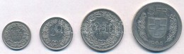 Svájc 1974-1991. 20r-5Fr (4xklf) T:2
Switzerland 1974-1991. 20 Rappen - 5 Francs (4xdiff) C:XF - Unclassified