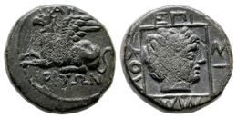 6 ABDERA, Thracia. 385-347 A.C. A/ Grifo Sentado A Izquierda. AB??-???O?. R/ Cabeza De Apolo A Derecha Dentro De Recuadr - Sonstige & Ohne Zuordnung