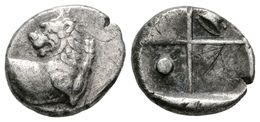 8 CHERSONESOS, Tracia. Hemidracma. 400-350 A.C. A/ Parte Delantera De León A Izquierda Con Cabeza Vuelta. R/ Cuatro Cuad - Sonstige & Ohne Zuordnung