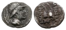 25 EUKRATIDES I. Obolo. 170-145 A.C. Baktria. A/ Busto Drapeado Y Con Casco A Derecha. R/ Piloi De Los Dióscuros Coronad - Sonstige & Ohne Zuordnung