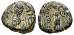 26 ELYMAIS, Phraates. Dracma. Primera Mitad Del Siglo II A.C. A/ Busto Barbado A Izquierda Con Tiara, Detrás Creciente Y - Sonstige & Ohne Zuordnung