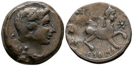 85 CASTULO. As. 180 A.C. Cazlona (Jaén) A/ Cabeza Masculina Diademada A Derecha R/ Esfinge Avanzando A Derecha, Delante  - Altri & Non Classificati