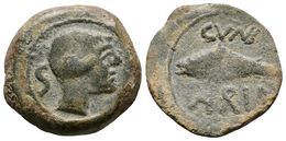 105 CVNBARIA. Semis. 50 A.C. Las Cabezas De San Juan (Sevilla). A/ Cabeza Masculina A Derecha, Detrás S. R/ Atún A Izqui - Altri & Non Classificati