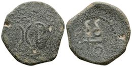 139 KETOVION-SALACIA. As. 150-100 A.C. Alcácer Do Sal (Portugal). A/ Dos Crecientes Acodados Con P En El Derecho. R/ Cru - Altri & Non Classificati