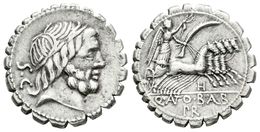 197 Q. ANTONIUS BALBUS. Denario. 83-82 A.C. Roma. A/ Busto Laureado De Júpiter A Derecha, Detrás S·C. R/ Victoria A Las  - República (-280 / -27)