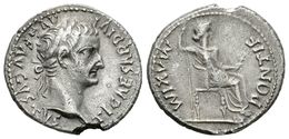 233 TIBERIO. Denario. 14-37 D.C. Roma. A/ Busto Laureado A Derecha TI CAESAR DIVI AVG F AVGVSTVS. R/ Livia Sentada A Der - Republic (280 BC To 27 BC)