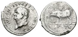 245 VESPASIANO. Denario. 77-78 D.C. Roma. A/ CAESAR VESPASIANVS AVG. R/ Cerda A Izquierda Con Tres Cerditos, En Exergo I - República (-280 / -27)