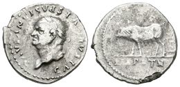 245 VESPASIANO. Denario. 77-78 D.C. Roma. A/ CAESAR VESPASIANVS AVG. R/ Cerda A Izquierda Con Tres Cerditos, En Exergo I - Republic (280 BC To 27 BC)