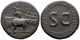 246 VESPASIANO (Acuñado En Tiempos De Tito). Sestercio. 80 A.C. Roma. A/ Vespasiano Sosteniendo Cetro Y Victoria, Sentad - Republiek (280 BC Tot 27 BC)