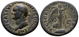 247 VESPASIANO. As. 74 D.C. Roma. A/ Busto Laureado A Izquierda. IMP CAESAR VESP AVG COS IIII CENS. R/ Victoria En March - Republiek (280 BC Tot 27 BC)