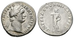 248 DOMICIANO. Denario. 81-96 D.C. Roma. A/ Busto Laureado A Derecha. IMP CAES DOMIT AVG GERM P M TR P VIII. R/ Minerva  - République (-280 à -27)