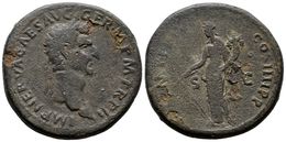 250 NERVA. Sestercio. 96-98 D.C. Roma. A/ Busto Laureado A Derecha. IMP NERVA CAES AVG GERM P M TR P II. R/ Fortuna Esta - Röm. Republik (-280 / -27)