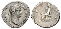 253 ADRIANO. Denario. 125-128 D.C. Roma. A/ Busto Laureado A Derecha. HADRIANVS AVGVSTVS P P. R/ Pudicitia Sedente A Izq - Republiek (280 BC Tot 27 BC)