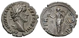 258 ANTONINO PIO. Denario. 143 D.C. Roma. A/ Busto Laureado A Derecha. ANTONINVS AVG PIVS P P TR P COS III. R/ Victoria  - Republiek (280 BC Tot 27 BC)