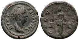 261 FAUSTINA MADRE. As. 141 D.C. Roma. A/ Busto Drapeado A Derecha DIVA FAVSTINA. R/ Vesta Estante A Izquierda Portando  - Republic (280 BC To 27 BC)