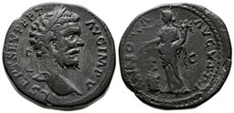 270 SEPTIMIO SEVERO. Sestercio. 194 D.C. Roma. A/ Busto  Laureado A Derecha. L SEPT SEV PERT AVG IMP V. R/ Annona Estant - Republiek (280 BC Tot 27 BC)