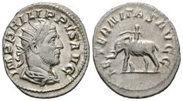 294 FILIPO I. Antoniniano. 244-249 D.C. Roma. A/ Busto Radiado Y Drapeado Con Coraza A Derecha. IMP PHILIPPVS AVG. R/ El - Republiek (280 BC Tot 27 BC)