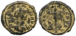 311 AURELIANO. Denario Forrado En Oro. 270-275 D.C. Roma. A/ Busto Laureado Y Con Coraza A Derecha IMP AVRELIANVS AVG. R - Repubblica (-280 / -27)