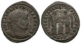 325 LICINIO. Follis. 319-320 D.C. Siscia. A/ Busto Laureado Con Coraza A Derecha. IMP LIC LICINIVS PF AVG. R/ Dos Victor - República (-280 / -27)