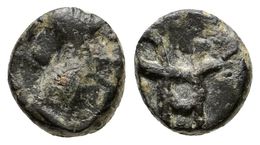 351 VISIGODOS. Nummus. Siglo VI. Emérita (Mérida). A/ Busto A Izquierda, Alrededor CIVI-TA. R/ Monograma Formado Por Una - Otros & Sin Clasificación