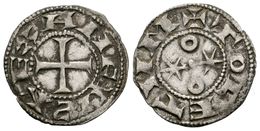 406 ALFONSO VI. Dinero. (1073-1109). Toledo. Sin Punto Dentro De Los Roeles Y S Levógira. AB. 8. Ve. 1,07g. MBC+. - Altri & Non Classificati