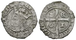 423 ENRIQUE II. Cruzado. (1368-1379). LEGI En El Cuartelado Del Reverso. AB 470 Var. Ve. 1,04g. BC/MBC-. Escasa. - Other & Unclassified