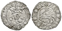 425 JUAN I. Blanca Del Agnus Dei. (1379-1390). Burgos. A/ Leyenda + AGNVS DEI QUI TOLI. R/ Leyenda + CATA MVNDI MISE. AB - Otros & Sin Clasificación