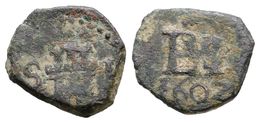 476 FELIPE III. 1 Maravedí. 1602. Sevilla S. Cal-No Catalogada; J.S. D-286. Ae. 0,69g. Muy Pocos Ejemplares Conocidos. M - Sonstige & Ohne Zuordnung