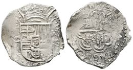 485 FELIPE III. 2 Reales. 1600. Granada M. Cal-318. Ar. 6,74g. MBC. Escasa. - Other & Unclassified