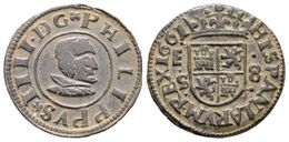 496 FELIPE IV. 8 Maravedís. 1661. Segovia S. Cal-1531; J.S. M 545. Ae. 1,89g. EBC. - Altri & Non Classificati