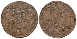 517 CARLOS II. Jeton-Token. 1674. Jacques Pipenpoix, Tesorero De Bruselas. A/ Escudo Con Tres Flores De Lis Sujetado Por - Otros & Sin Clasificación