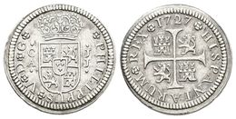 521 FELIPE V. 1/2 Real. 1727. Cuenca JJ. Cal-1735. Ar. 1,28g. MBC+. - Altri & Non Classificati