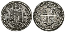 528 FELIPE V. 2 Reales. 1722. Sevilla J. Cal-1424. Ar. 6,06g. EBC-. - Altri & Non Classificati