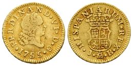 538 FERNANDO VI. 1/2 Escudo. 1742. Madrid JB. Cal-252. Au. 1,74g. MBC. - Sonstige & Ohne Zuordnung