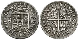 541 CARLOS III. 2 Reales. 1761. Madrid JP. Cal-1291. Ar. 5,87g. ¿Desmontada De Aro?. MBC+. - Altri & Non Classificati