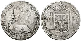 545 CARLOS III. 8 Reales. 1777. Guatemala P. Cal-825. Ar. 26,41g. MBC-. Muy Escasa. - Andere & Zonder Classificatie