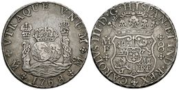 551 CARLOS III. 8 Reales. 1768. México MF. Columnario. Cal-908. Ar. 26,74g. Dos Perforaciones En El Canto. MBC. - Altri & Non Classificati